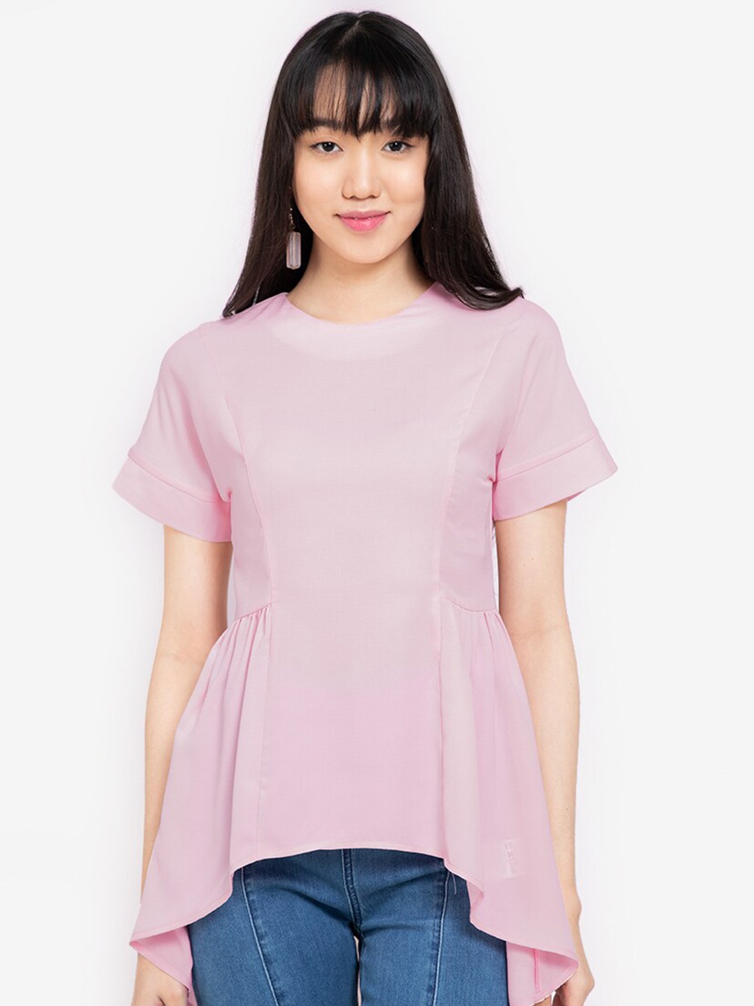 

ZALORA BASICS Pink Solid Tunic
