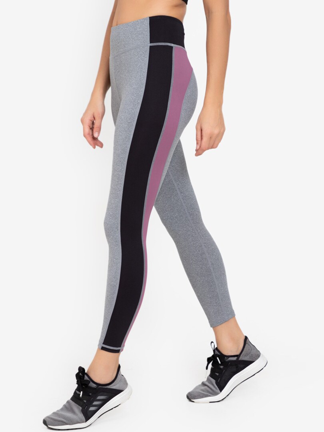 

ZALORA ACTIVE Women Grey Stripe Detail Tights