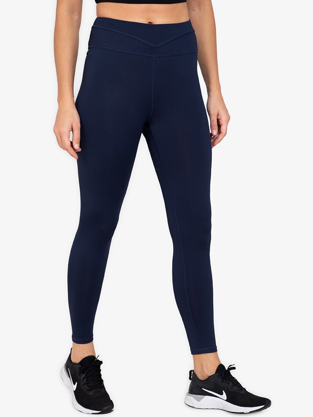 

ZALORA ACTIVE Women Navy Blue Solid Ankle Length Leggings