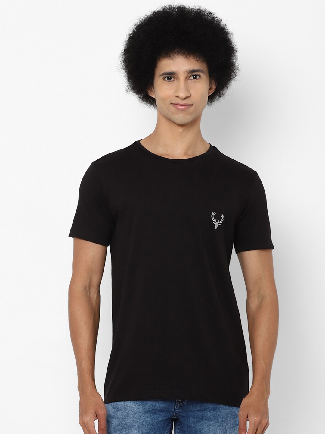 

Allen Solly Sport Men Black Cotton T-shirt