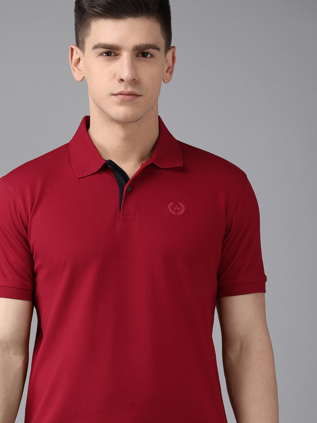 

Arrow Men Red Pure Cotton Polo Collar T-shirt