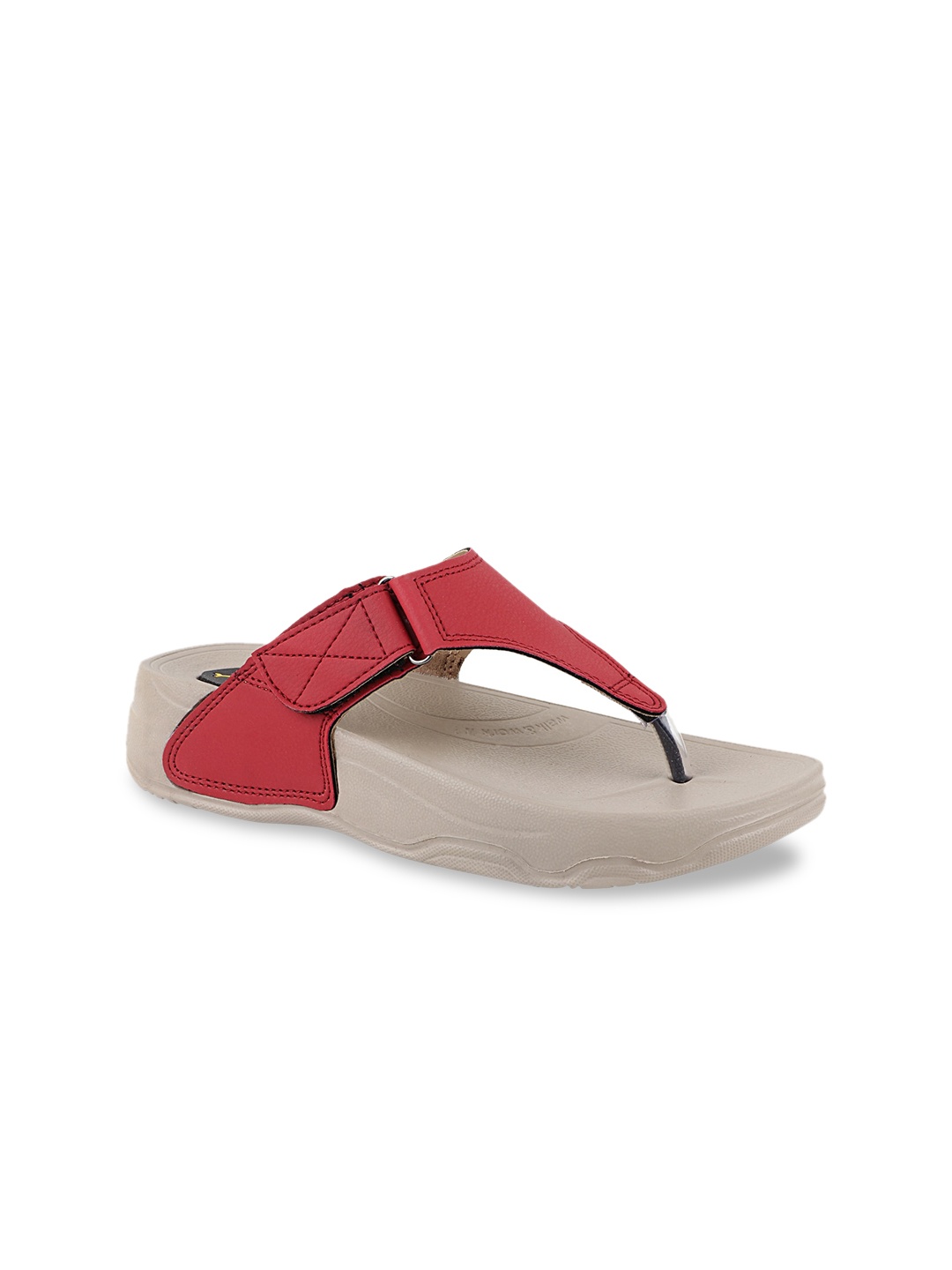 

WELCOME Women Red T-Strap Flats