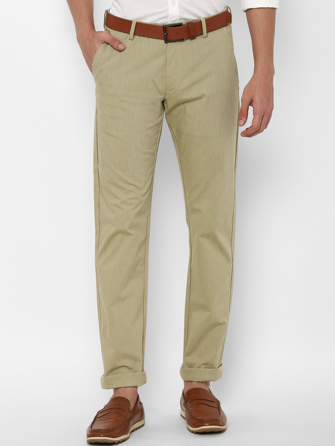 

Allen Solly Men Khaki Slim Fit Trousers