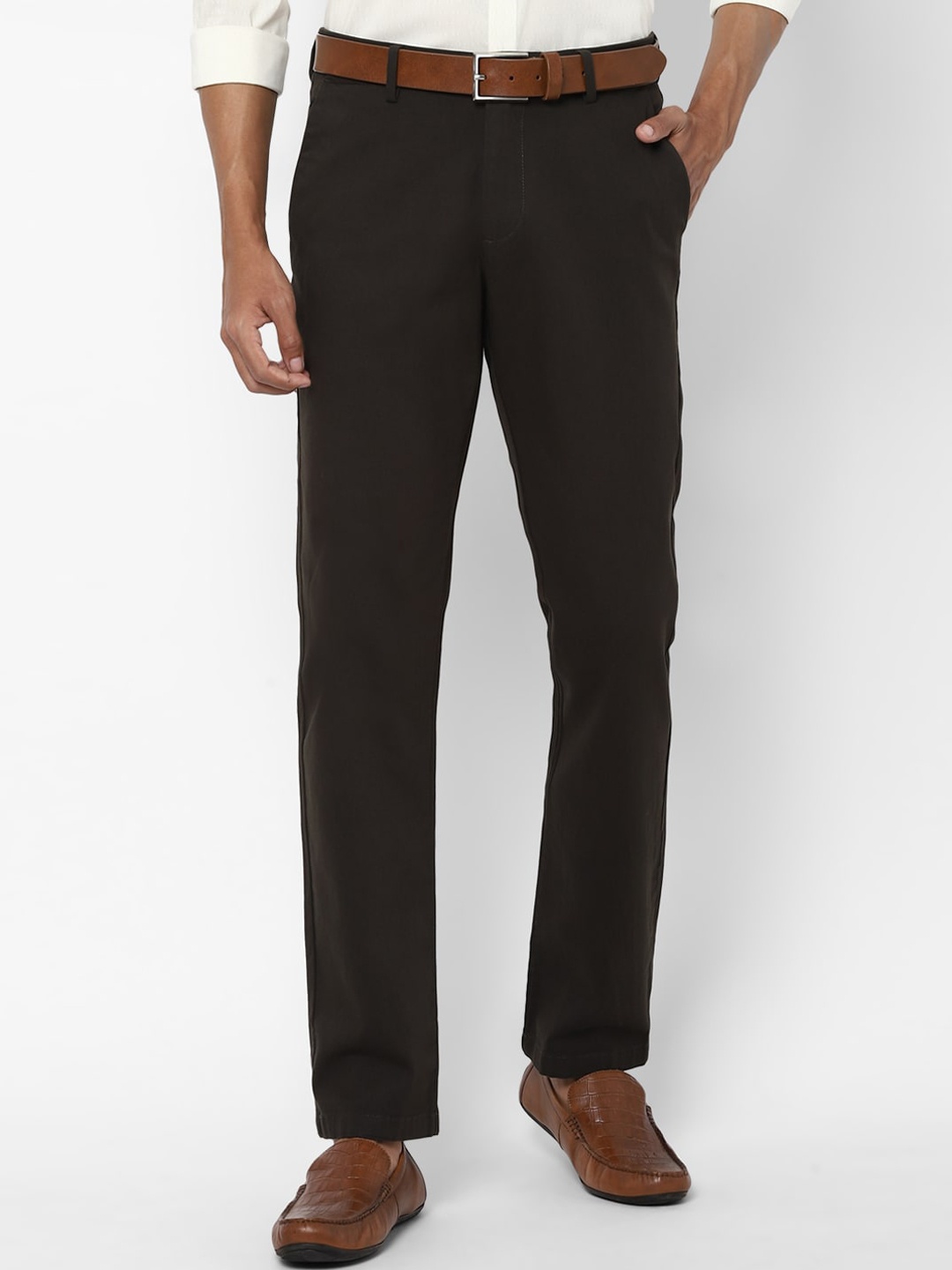 

Allen Solly Men Black Regular Fit Cotton Trousers