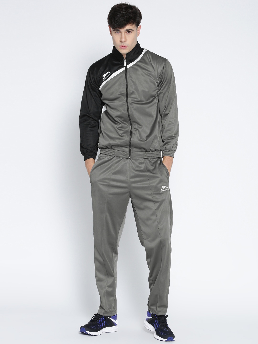

Shiv Naresh Grey Colourblocked Tracksuit