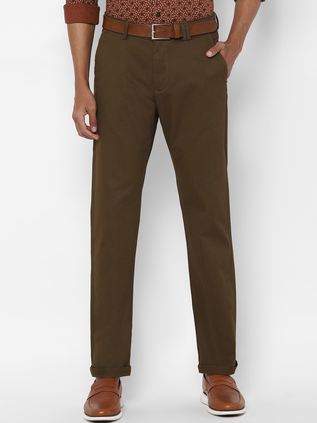 

Allen Solly Men Brown Chinos Trousers