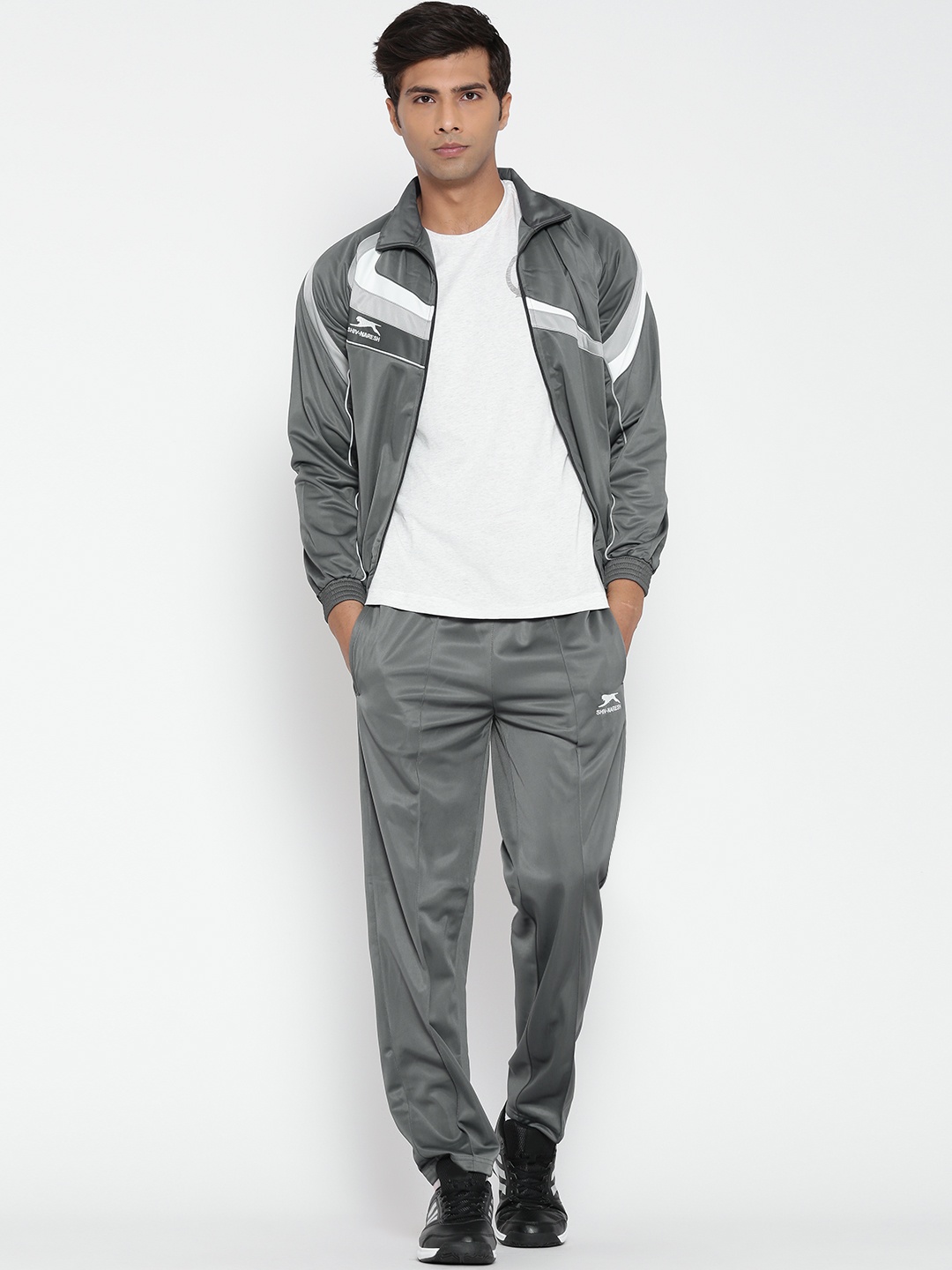 

Shiv Naresh Grey Solid Tracksuit