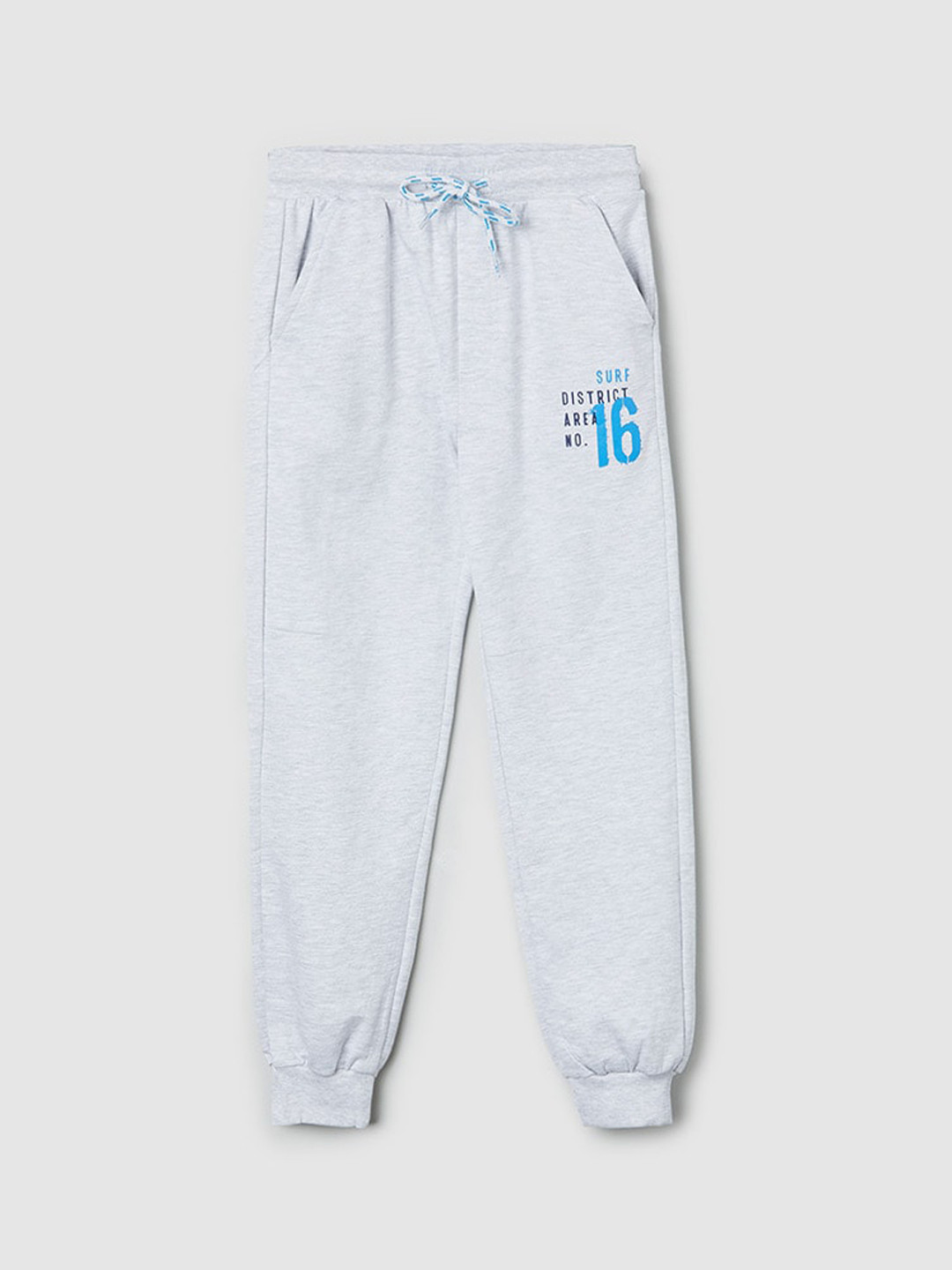 

max Boys Grey Solid Cotton Blend Joggers