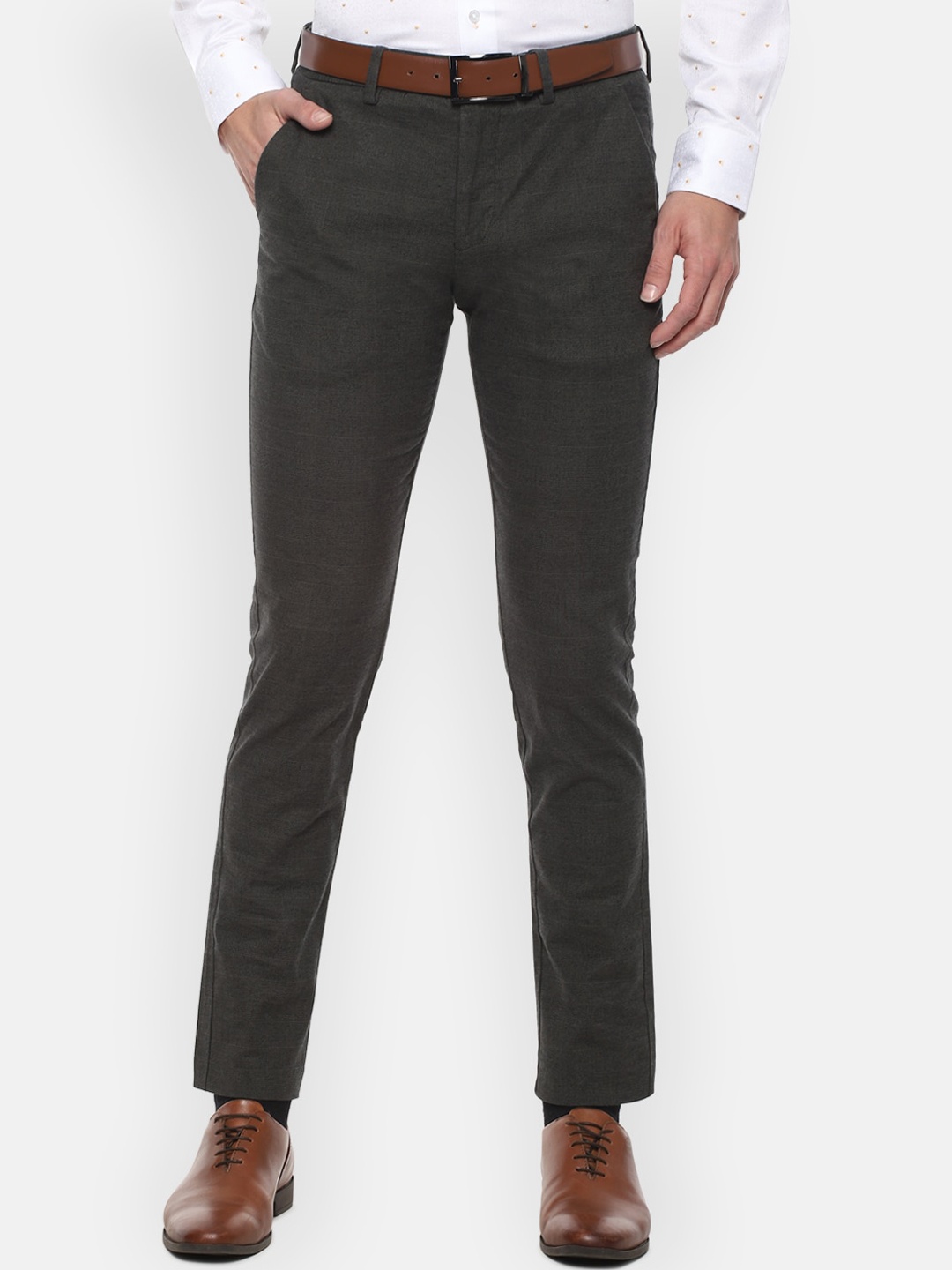 

Louis Philippe Men Grey Slim Fit Formal Trousers
