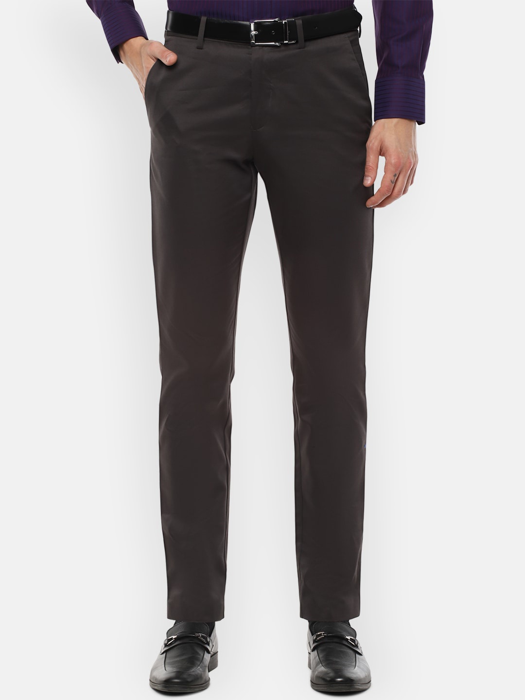 

Louis Philippe Men Brown Slim Fit Trousers