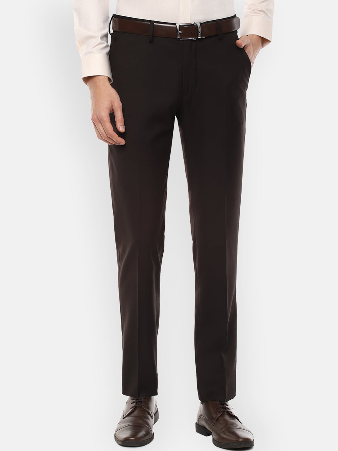 

Louis Philippe Men Brown Slim Fit Trousers