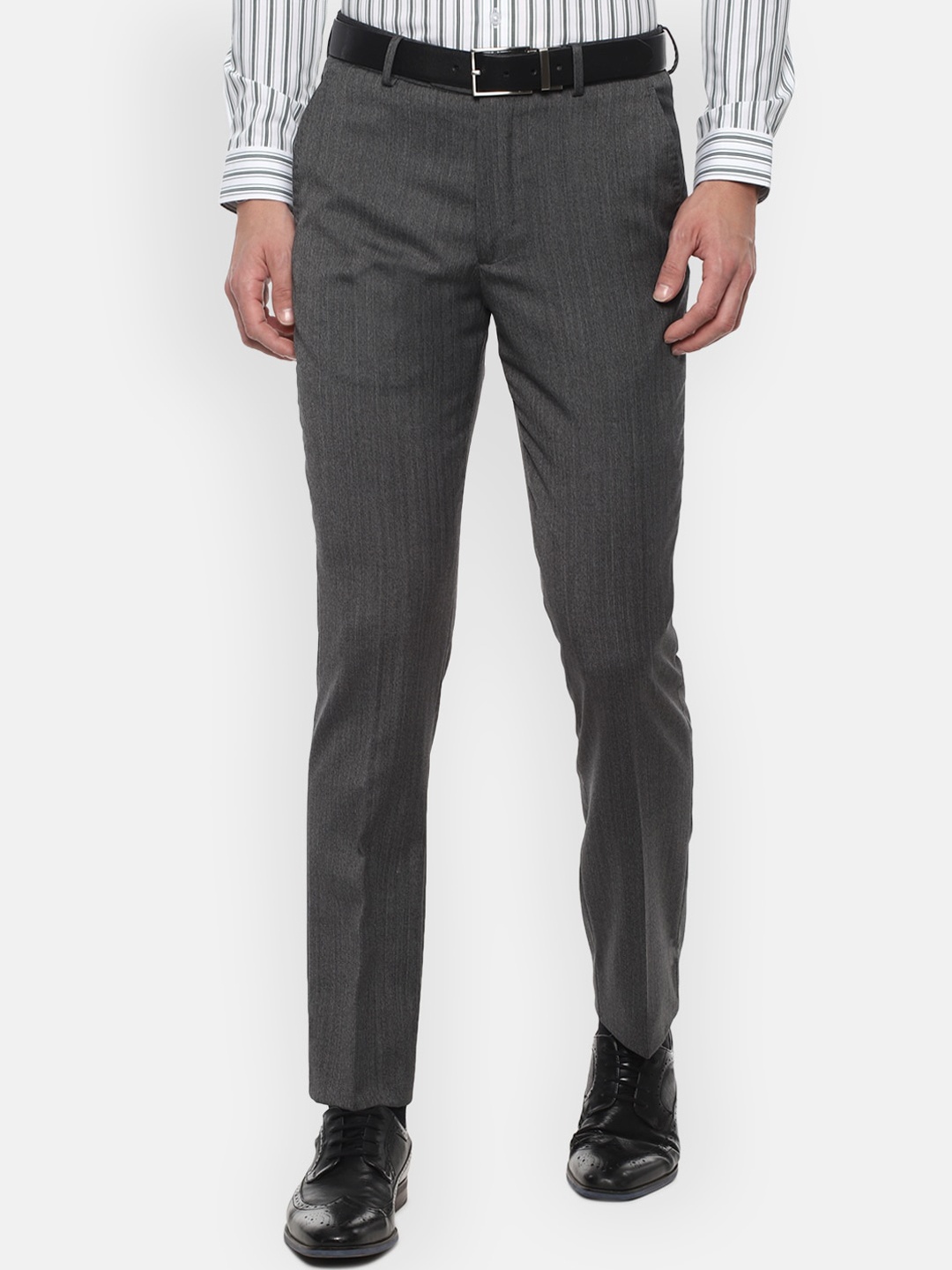 

Louis Philippe Men Grey Slim Fit Cotton Trouser