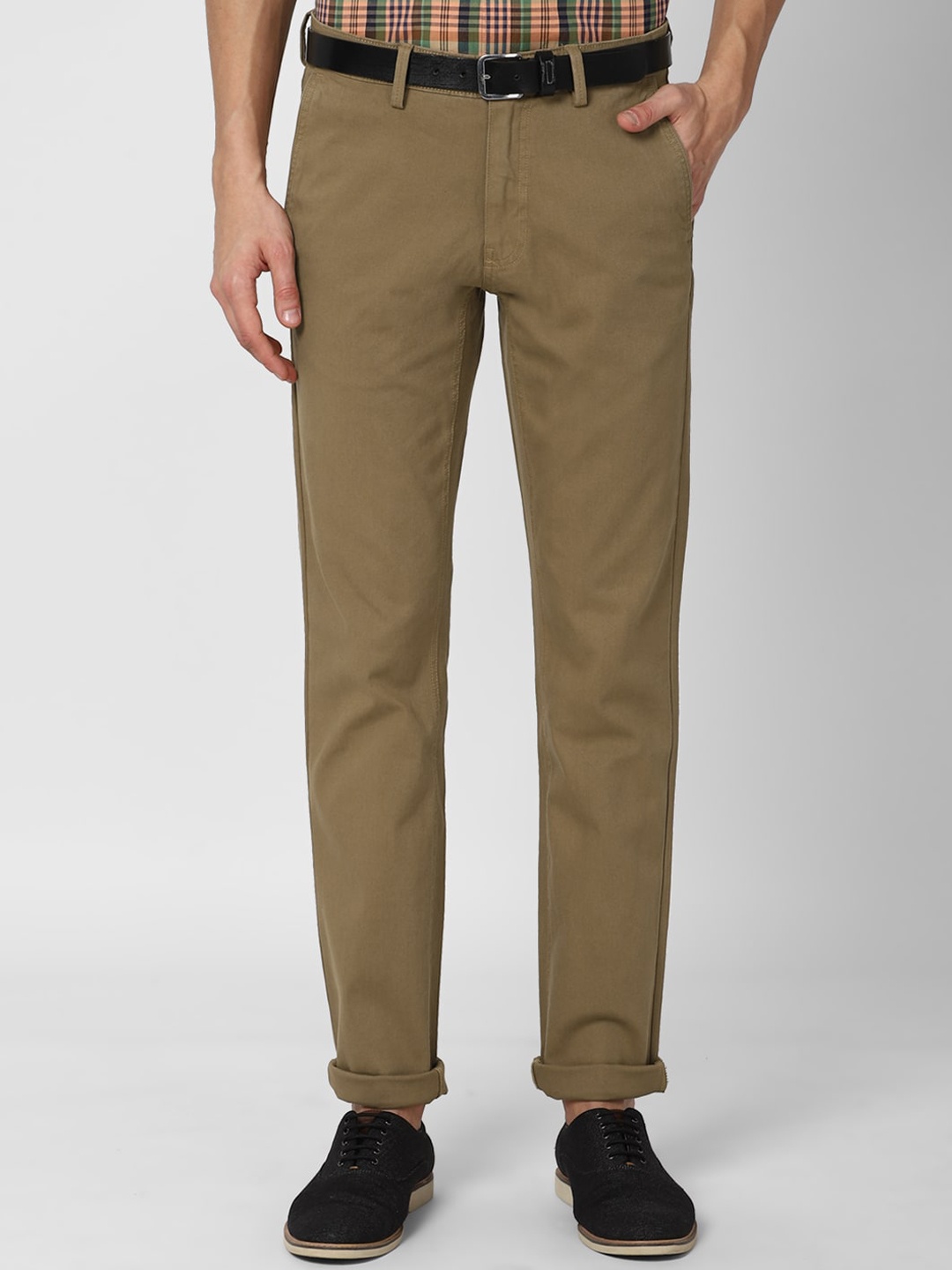 

VAN HEUSEN DENIM LABS Men Khaki Slim Fit Casual Trousers