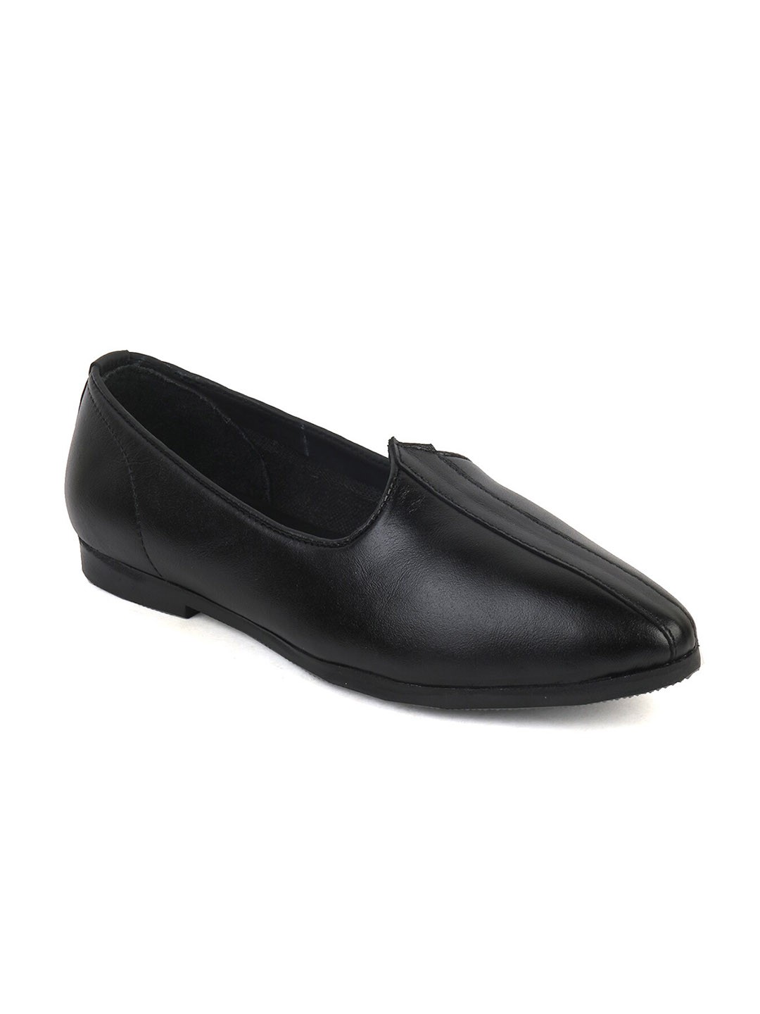 

BRATVA Men Black Leather Mojaris