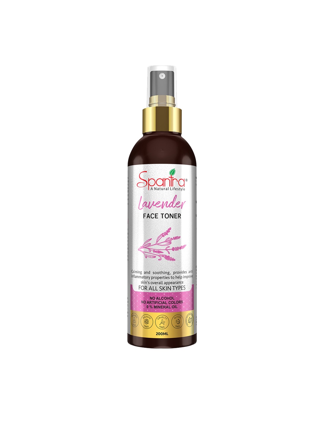 

Spantra Lavender Face Toner for All Skin Types - 200 ml, Pink