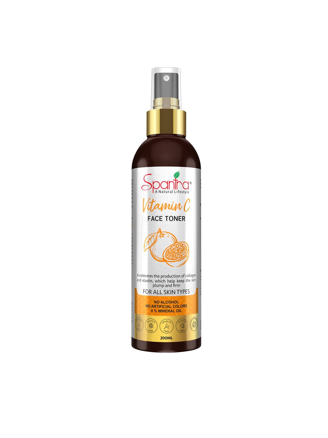 

Spantra Vitamin C Face Toner for All Skin Types - 200 ml, Orange