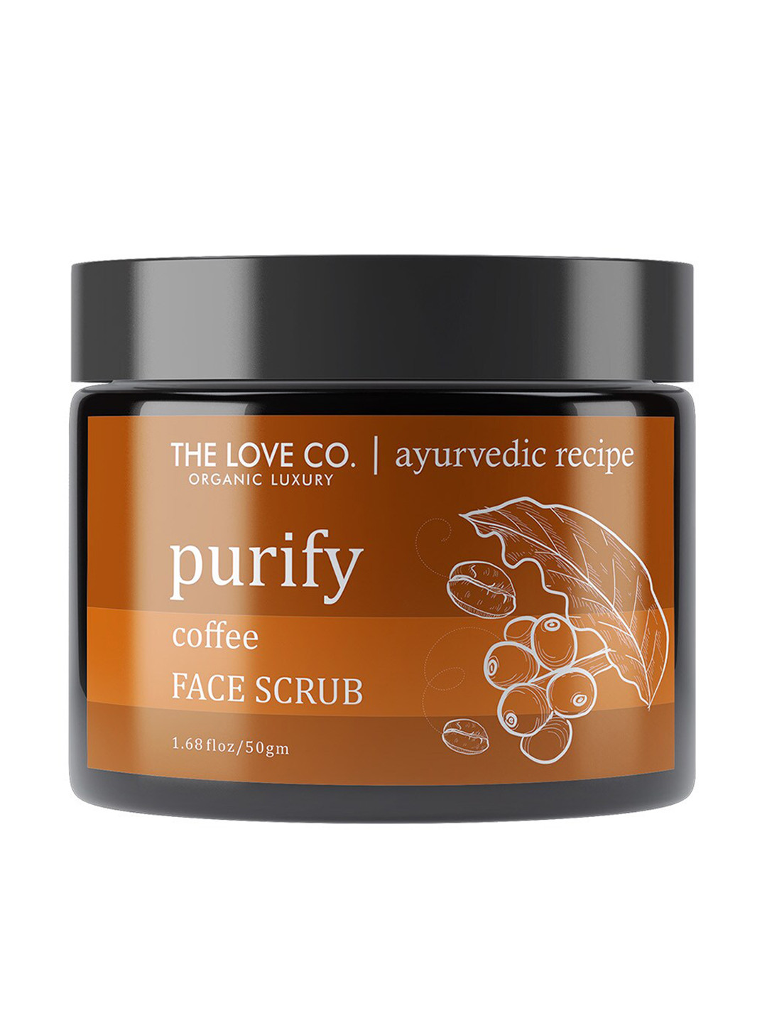 

THE LOVE CO. Purify Coffee Face Scrub - 50 g, Brown