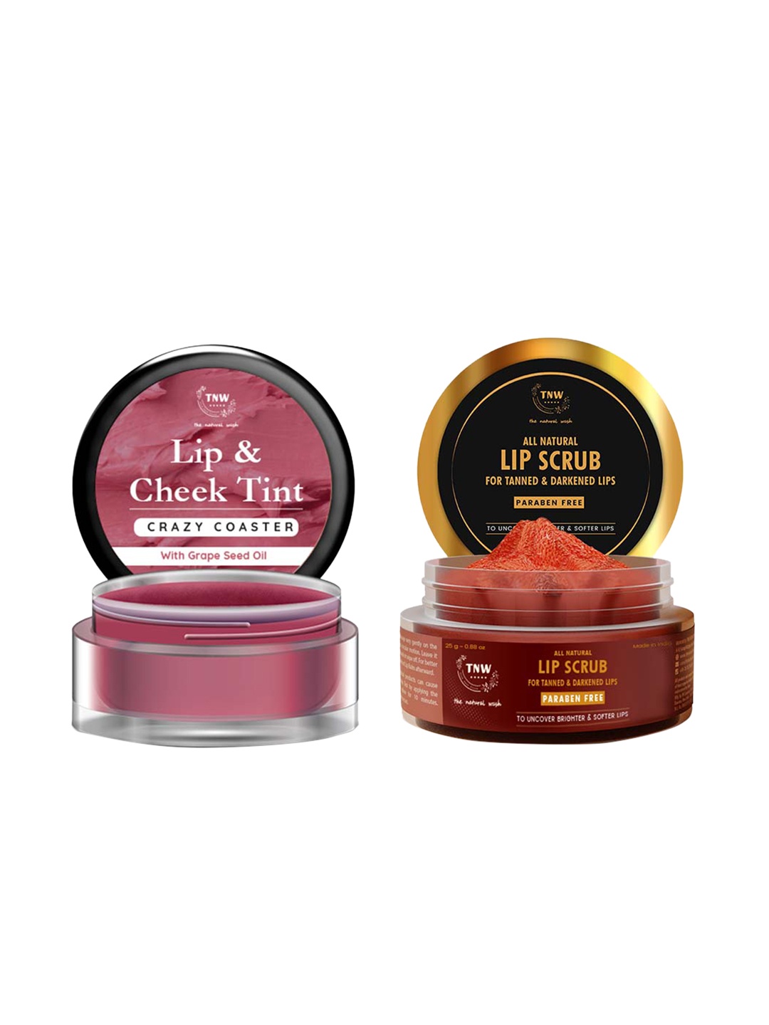 

TNW the natural wash Lip Scrub With Lip & Cheek Tint-Crazy Coaster, Red