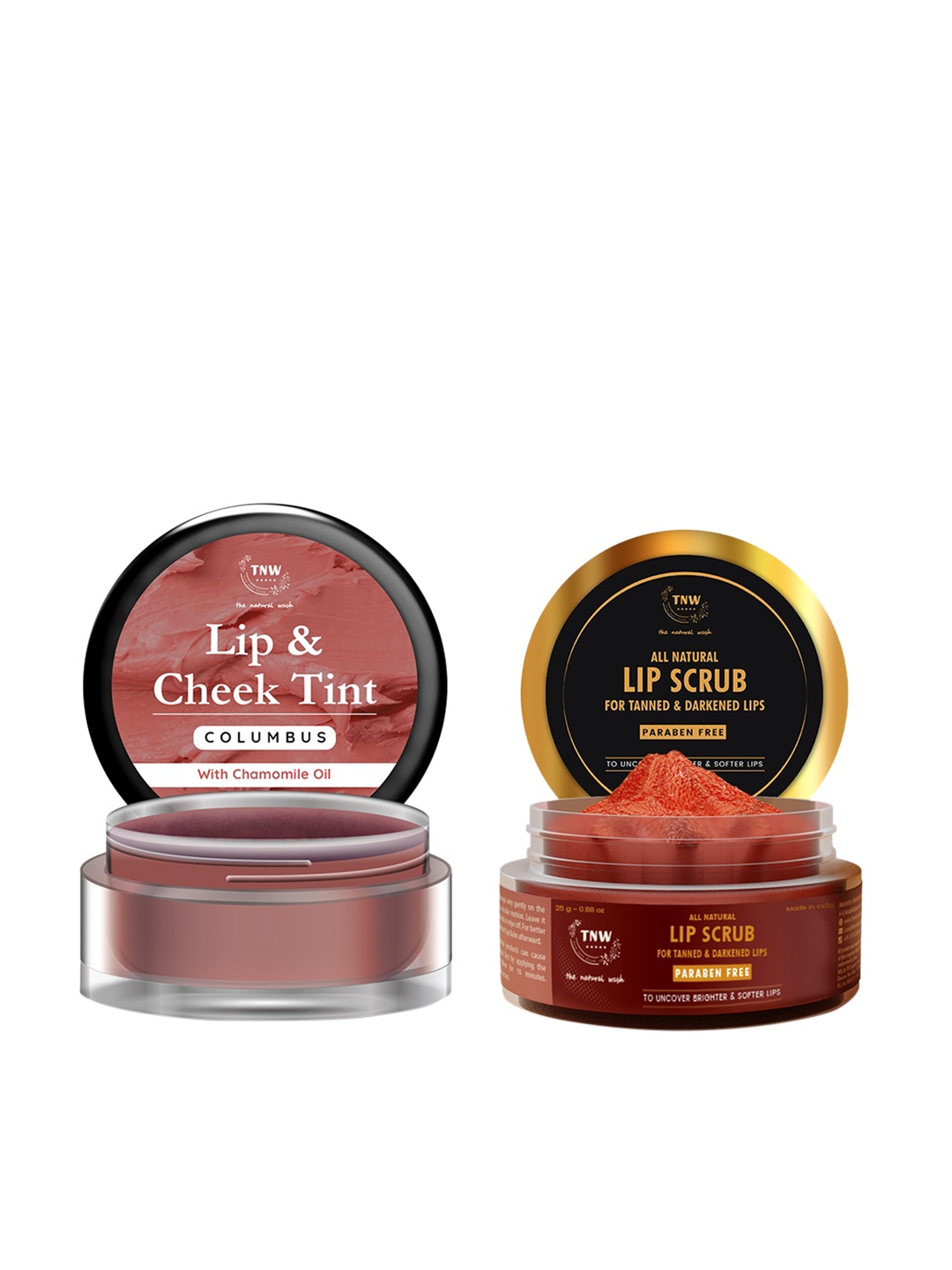 

TNW the natural wash Combo of Columbus Lip Tint & Lip Scrub (5g + 25g), Red