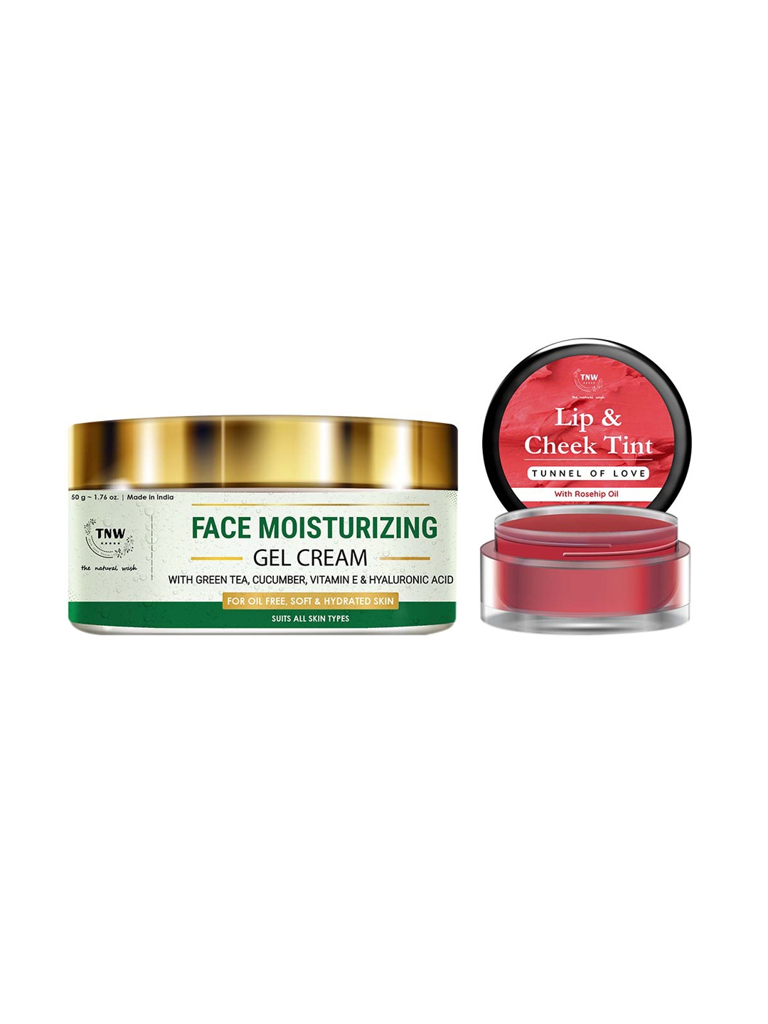 

TNW the natural wash Tunnel Of Love Lip Tint & Face Moisturizing Gel Cream - 55g, Off white