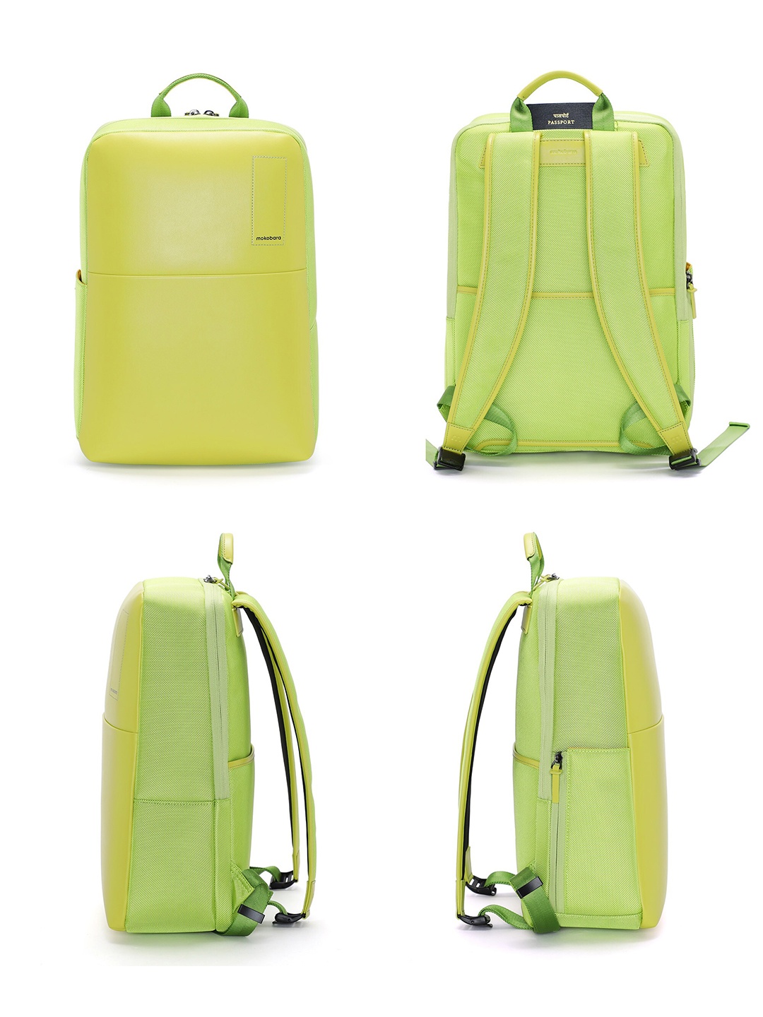 

MOKOBARA Unisex Green & Yellow Colourblocked Backpack