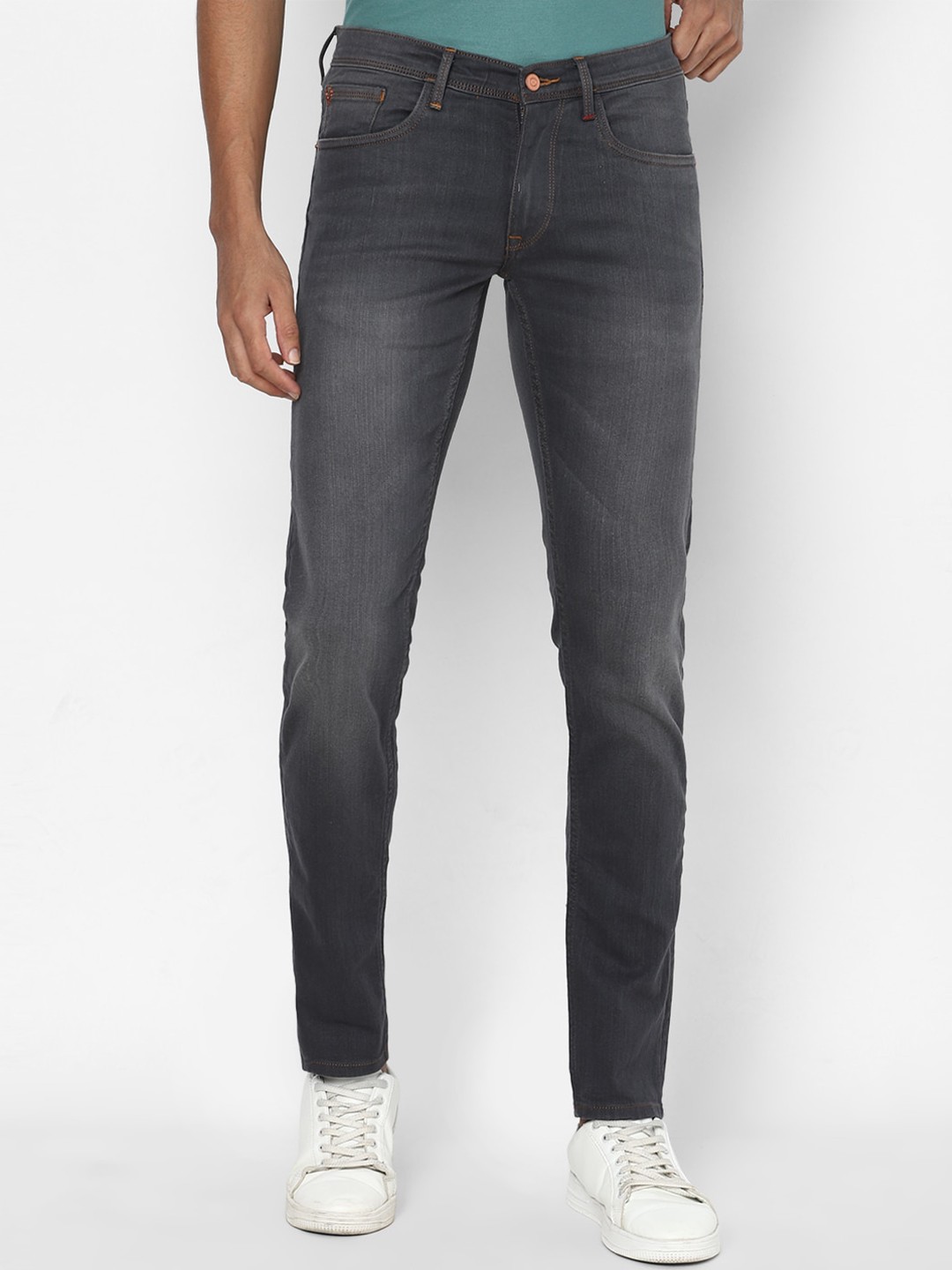 

Allen Solly Men Grey Skinny Fit Heavy Fade Jeans