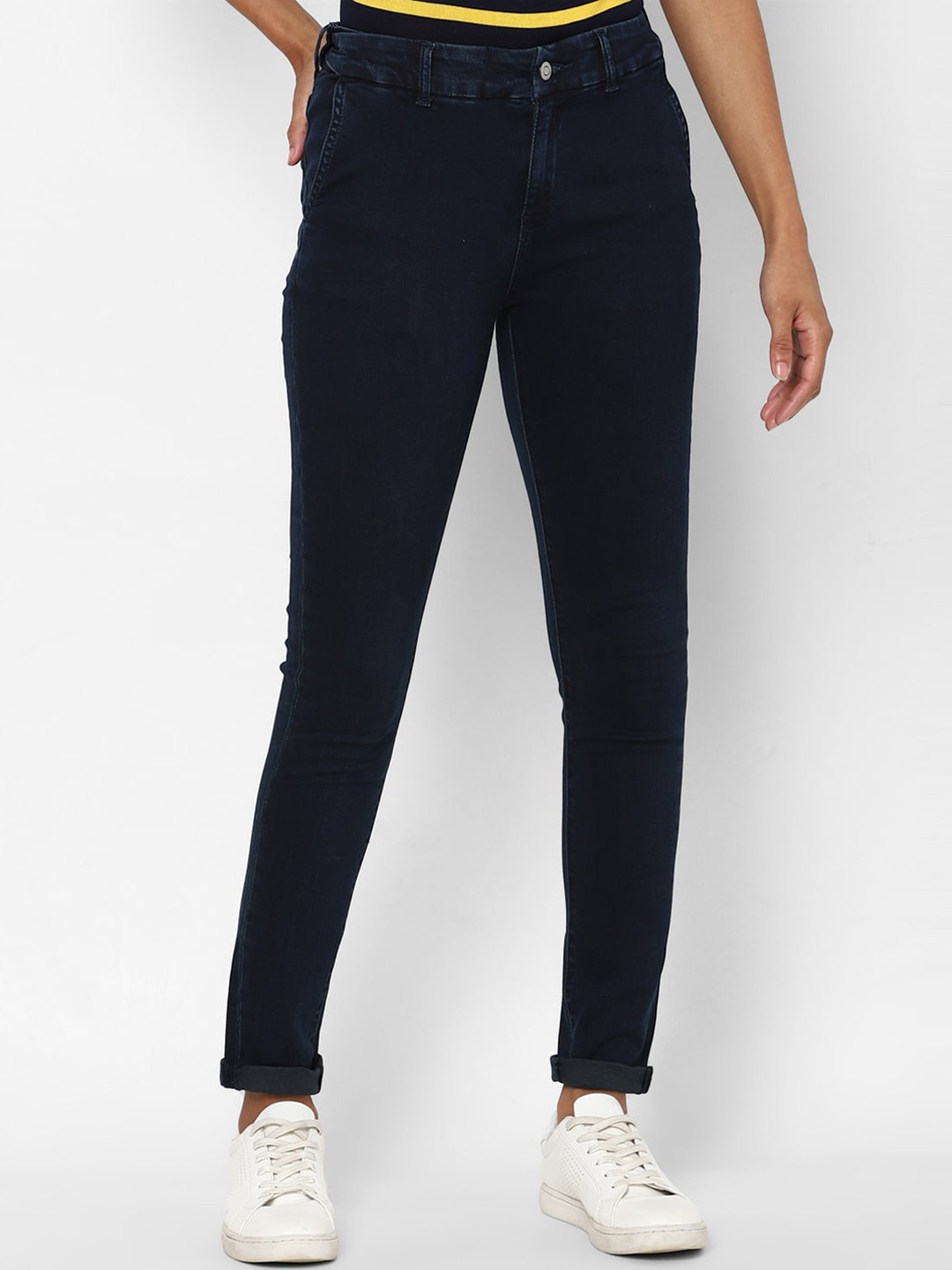 

Allen Solly Woman Women Navy Blue Slim Fit Mid-Rise Jeans