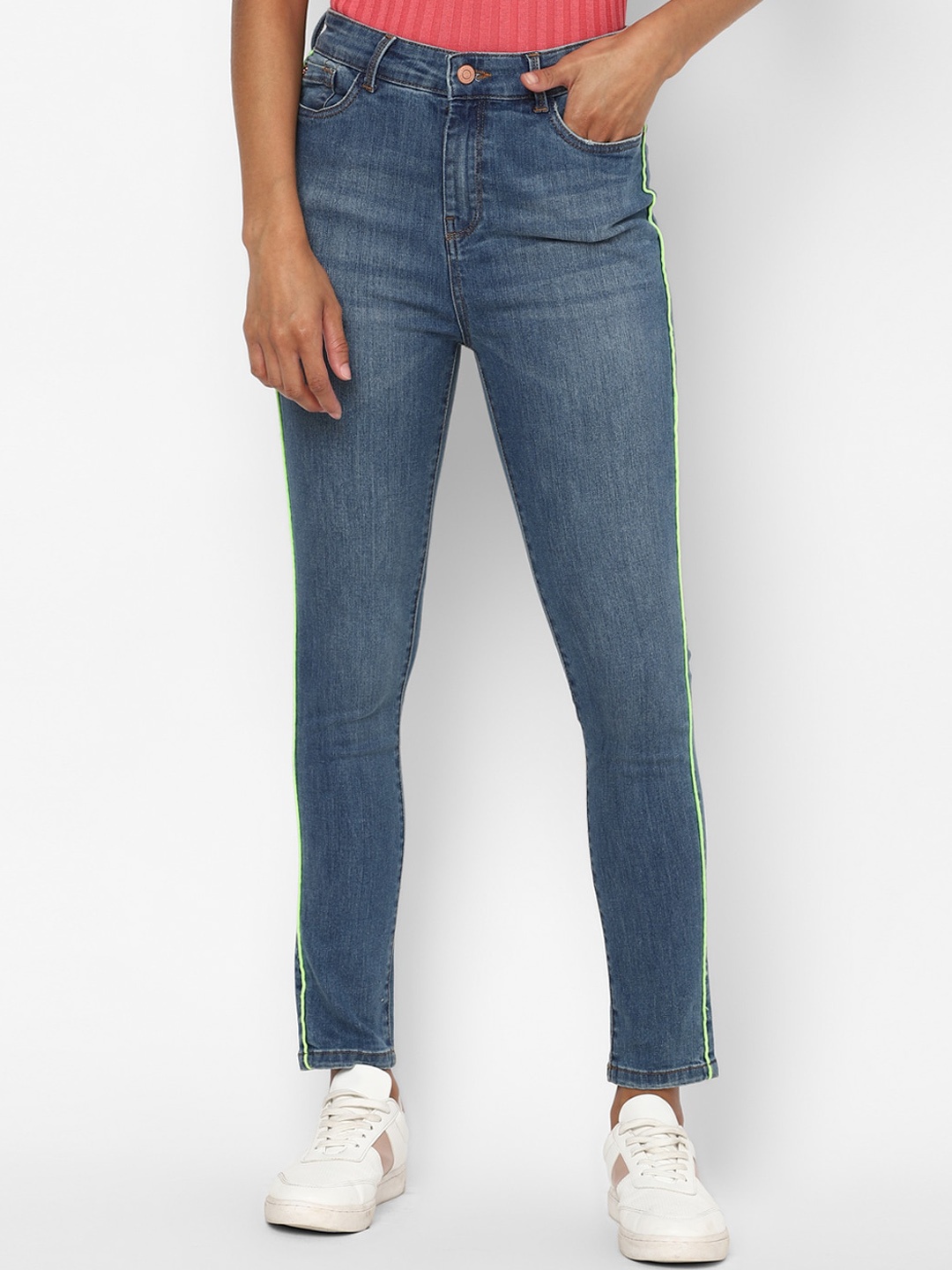 

Allen Solly Woman Women Navy Blue Skinny Fit Heavy Fade Jeans