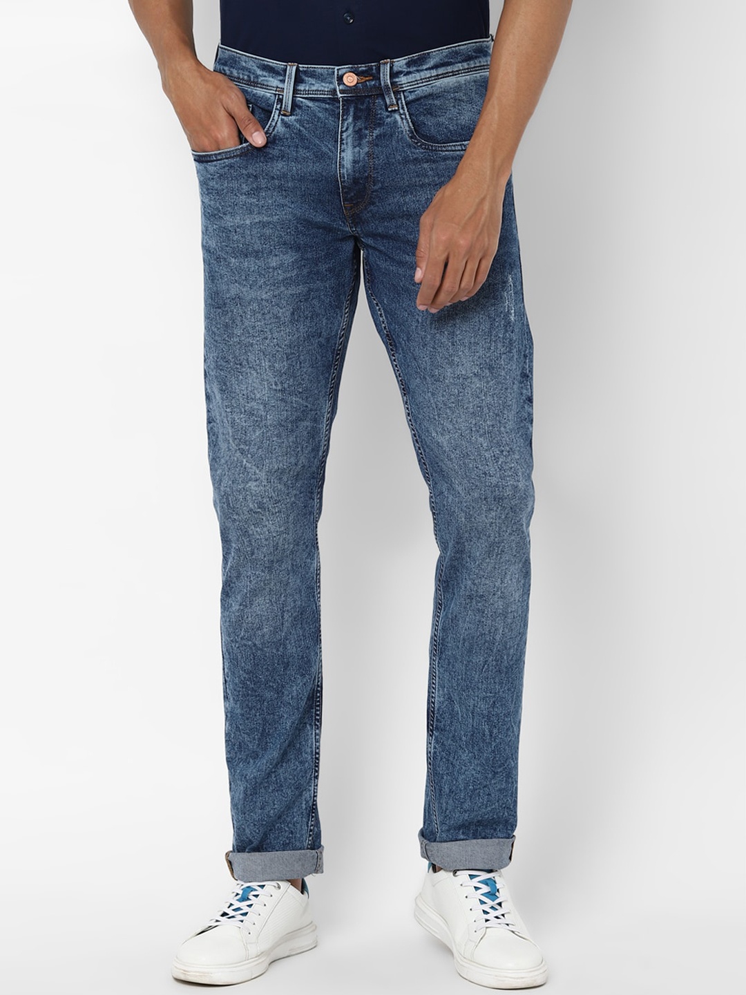 

Allen Solly Men Blue Slim Fit Heavy Fade Cotton Jeans