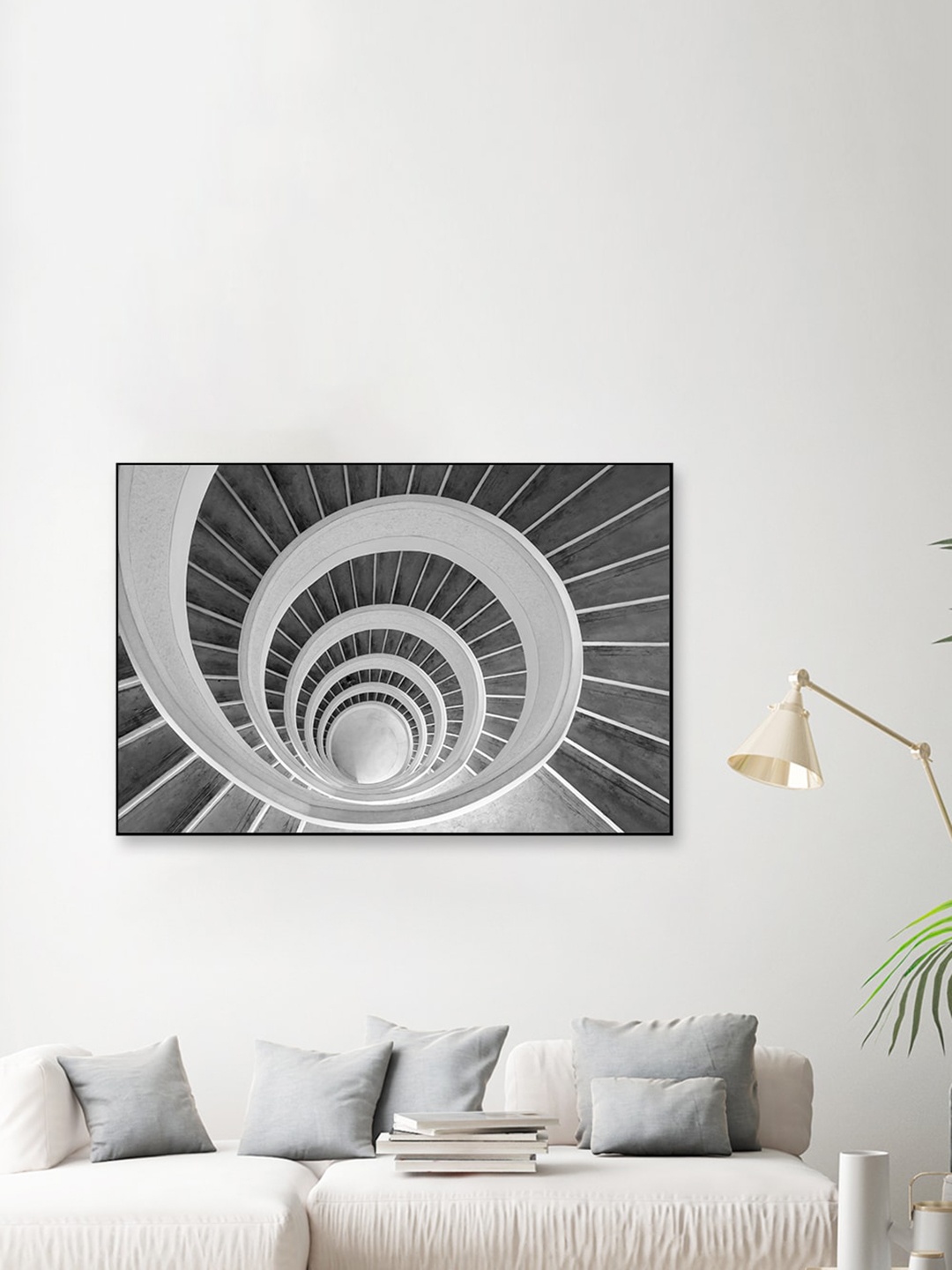 

WALLMANTRA Grey Contemporary Architecture Canvas Printed Wall Decor