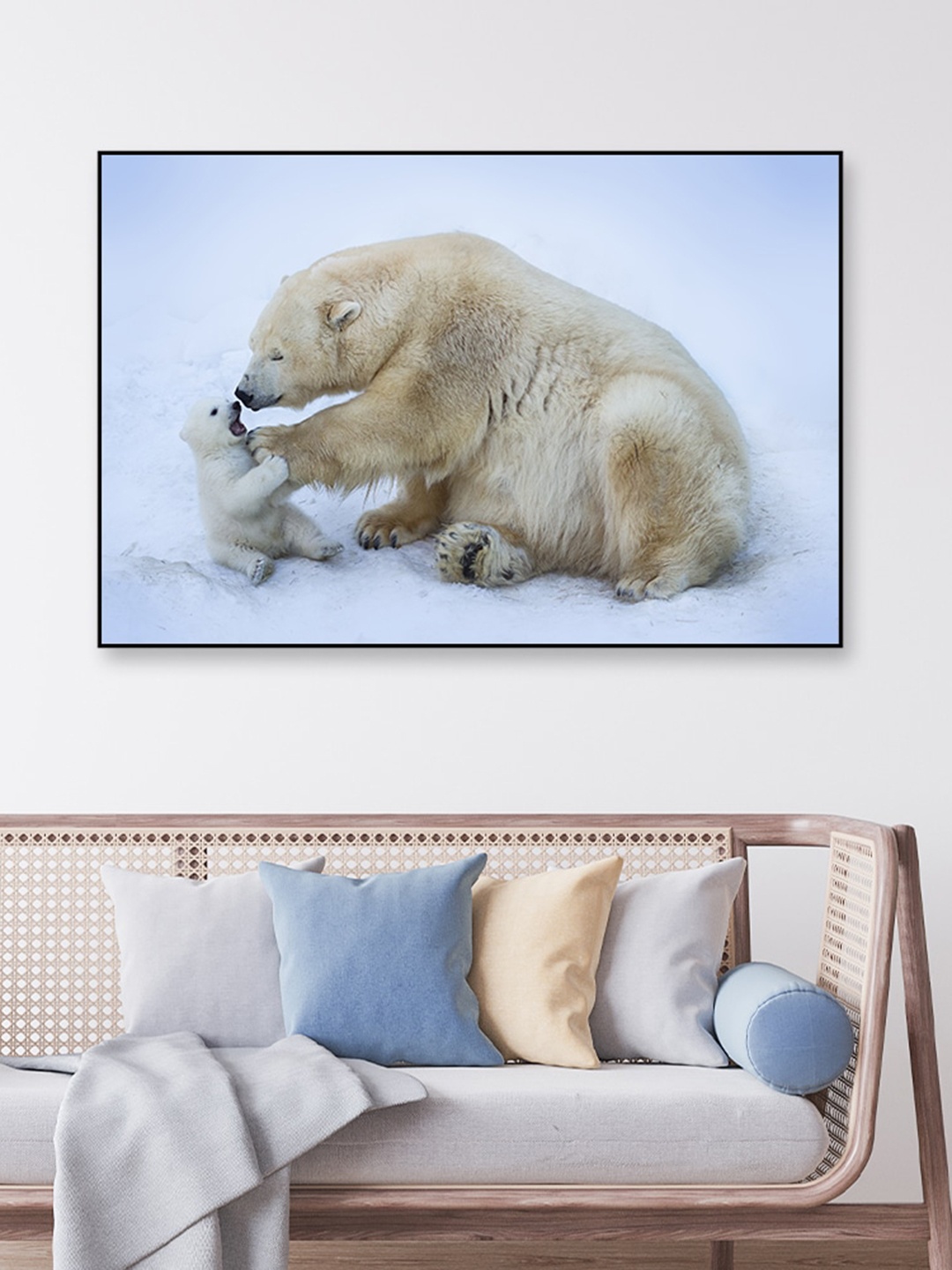 

WALLMANTRA The Bond of Love Framed Canvas Wall Painting, Multi