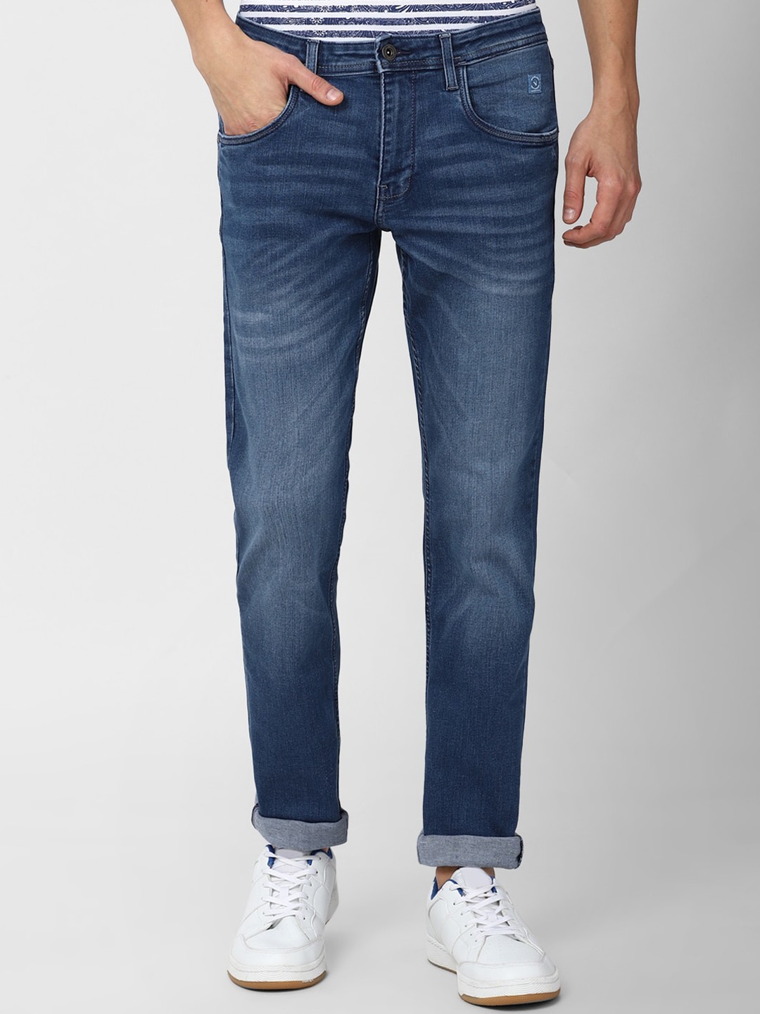 

VAN HEUSEN DENIM LABS Men Blue Slim Fit Heavy Fade Jeans