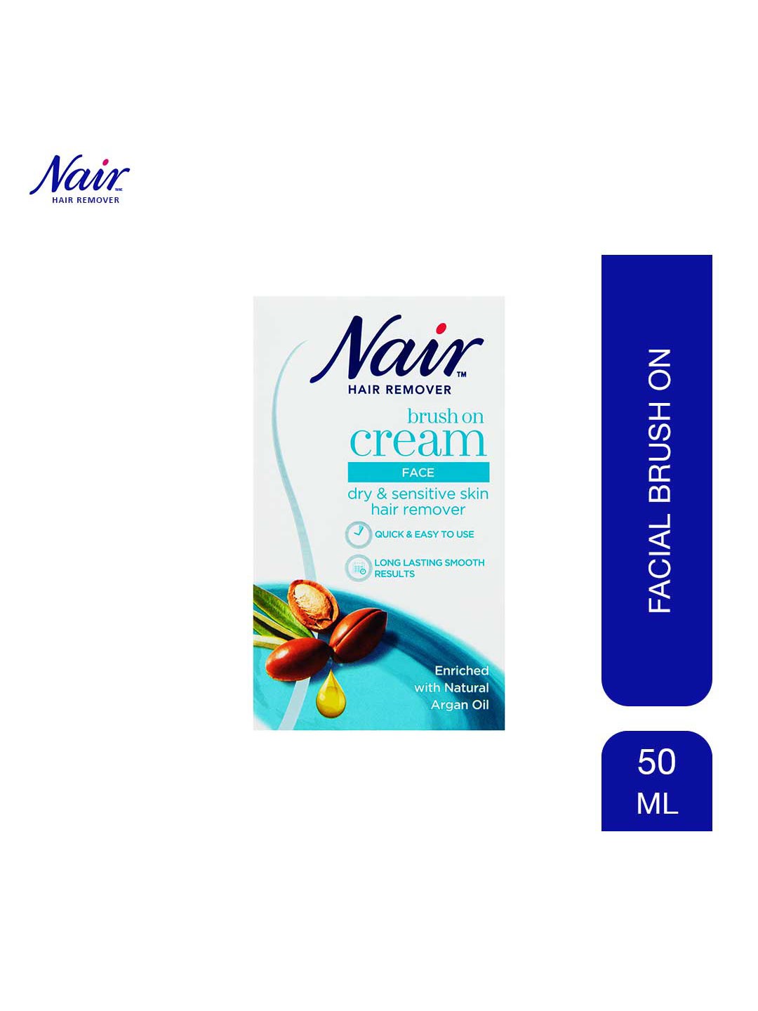 

Nair Nourish Facial Ultra Precision Brush-On Hair Remover 50 ml, Blue