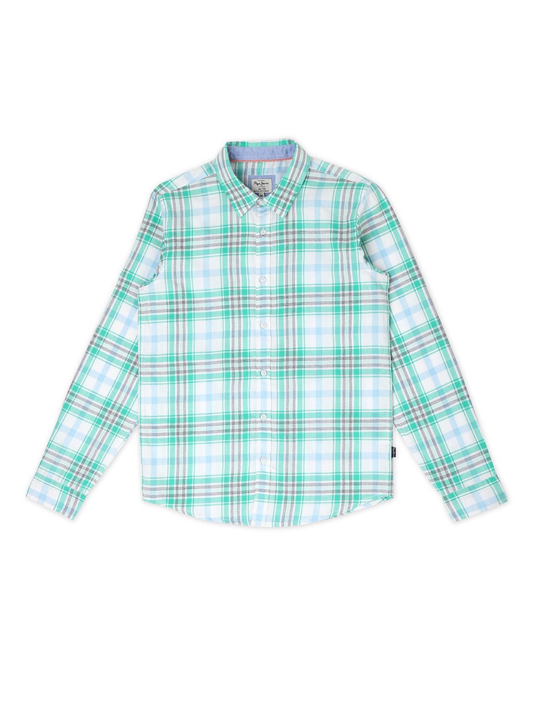 

Pepe Jeans Boys Green Tartan Cotton Checked Casual Shirt