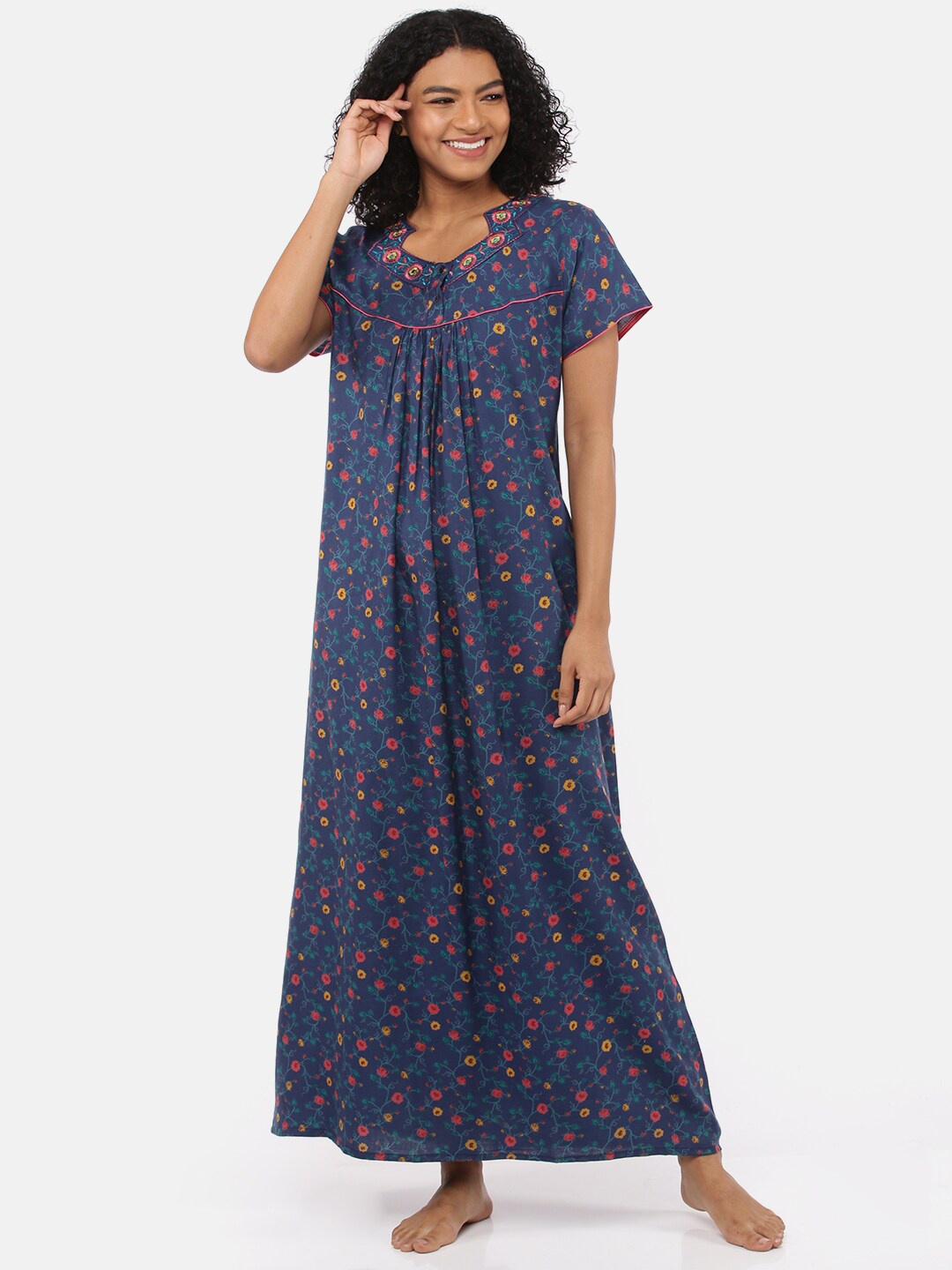 

9shines Label Blue Printed Maxi Nightdress