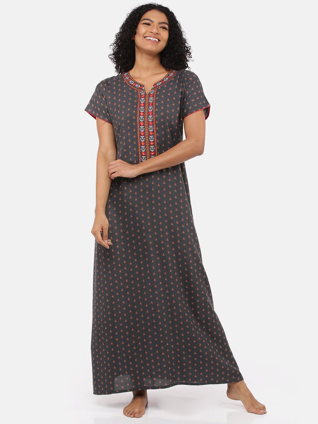 

9shines Label Blue Printed Maxi Nightdress