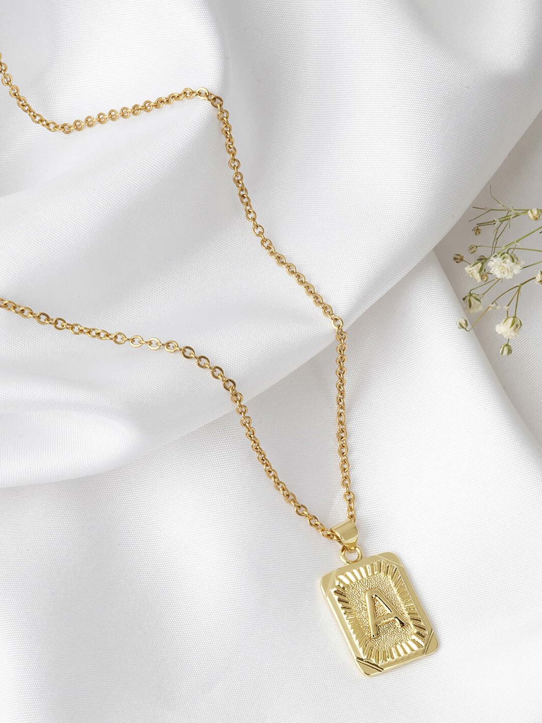 

JOKER & WITCH Women Gold-Toned Alphabet A Rhinestone Necklace