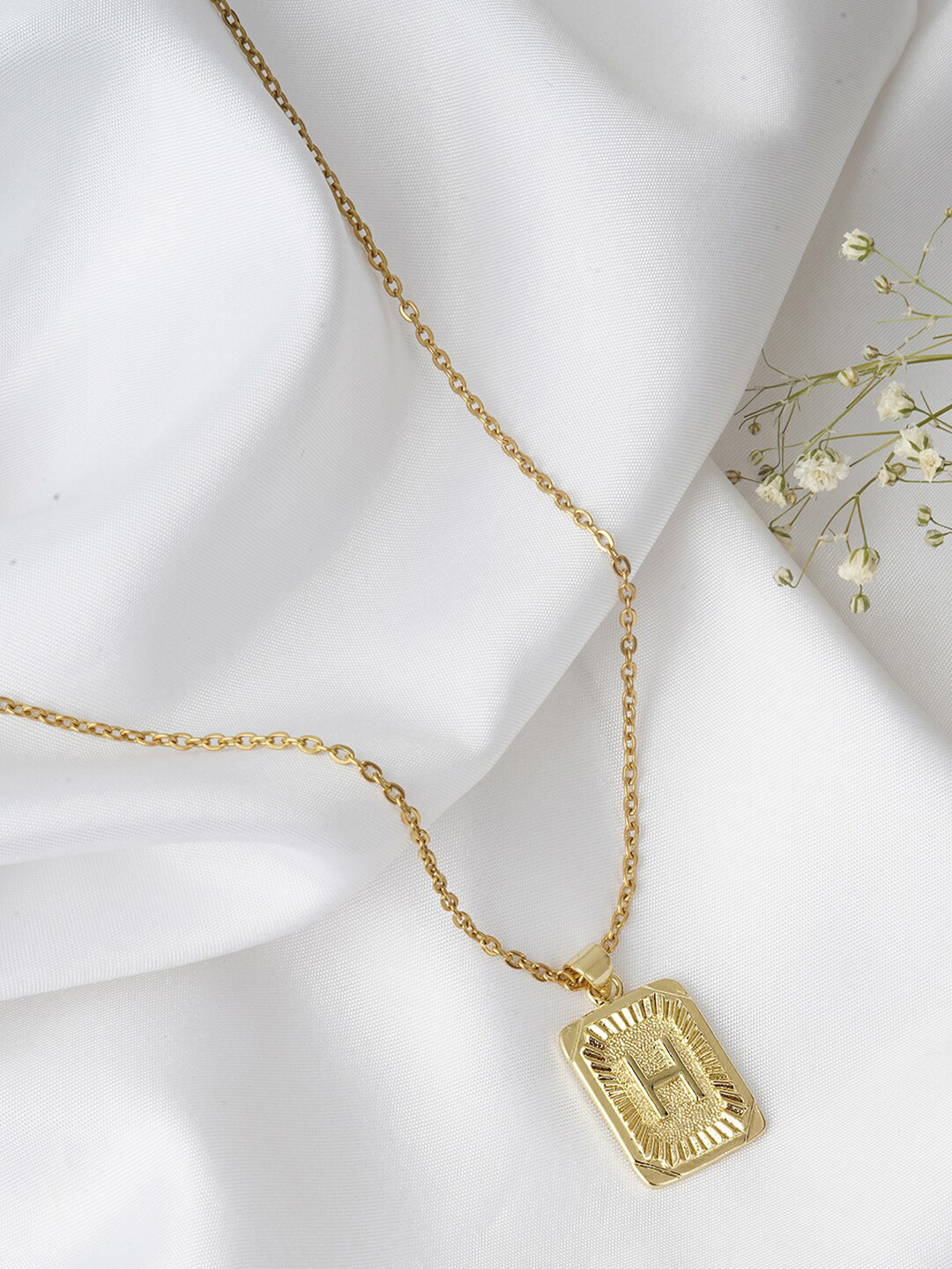 

JOKER & WITCH Gold-Toned Alphabet H Gold-Plated Chain