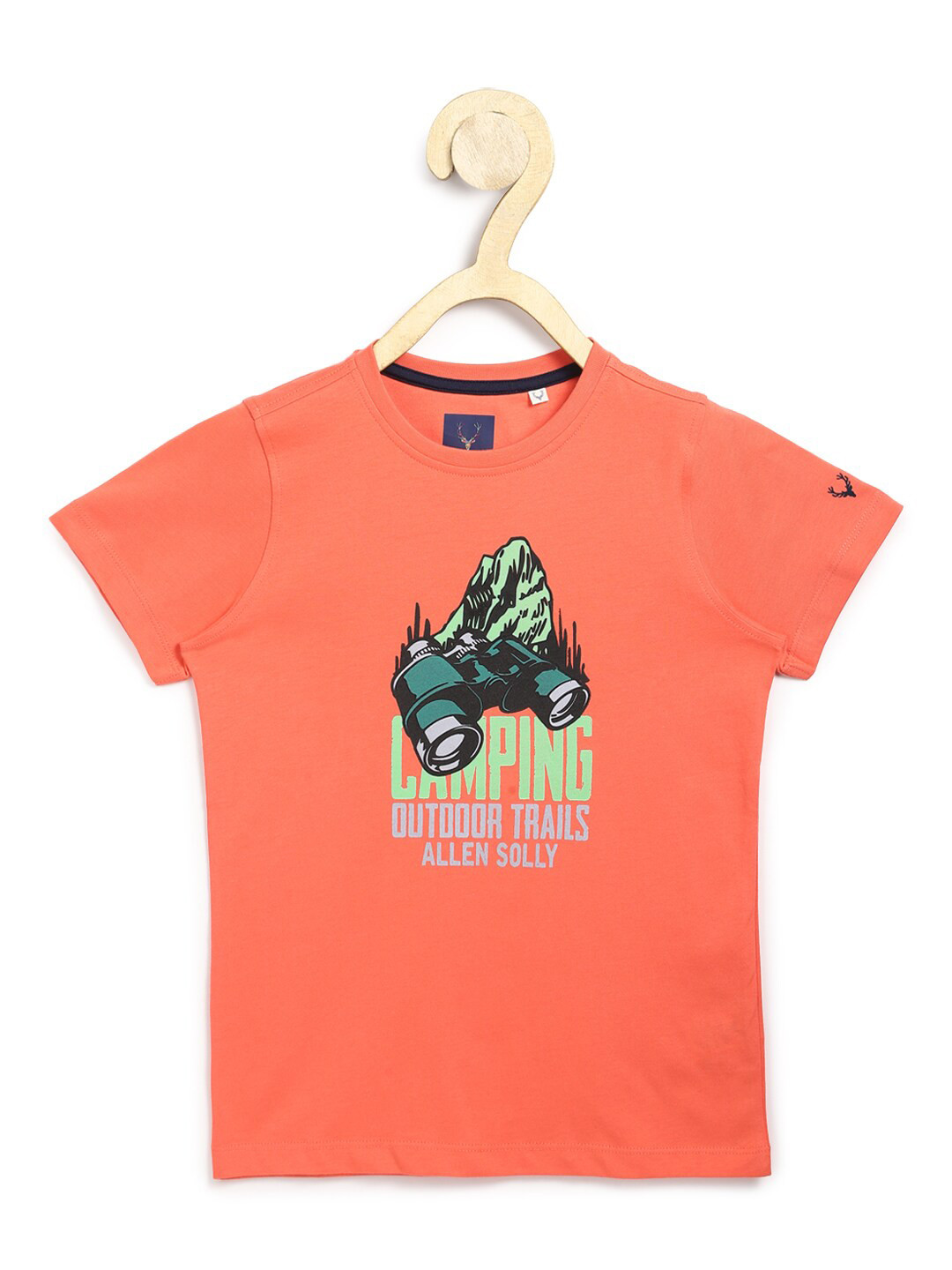 

Allen Solly Junior Boys Orange Printed T-shirt
