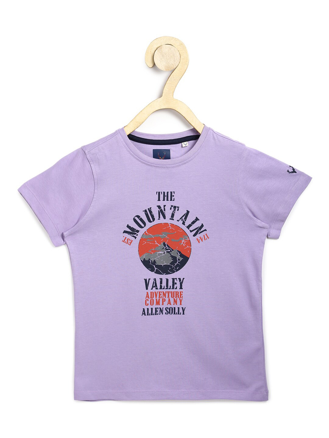 

Allen Solly Junior Boys Lavender Printed Pure Cotton T-shirt