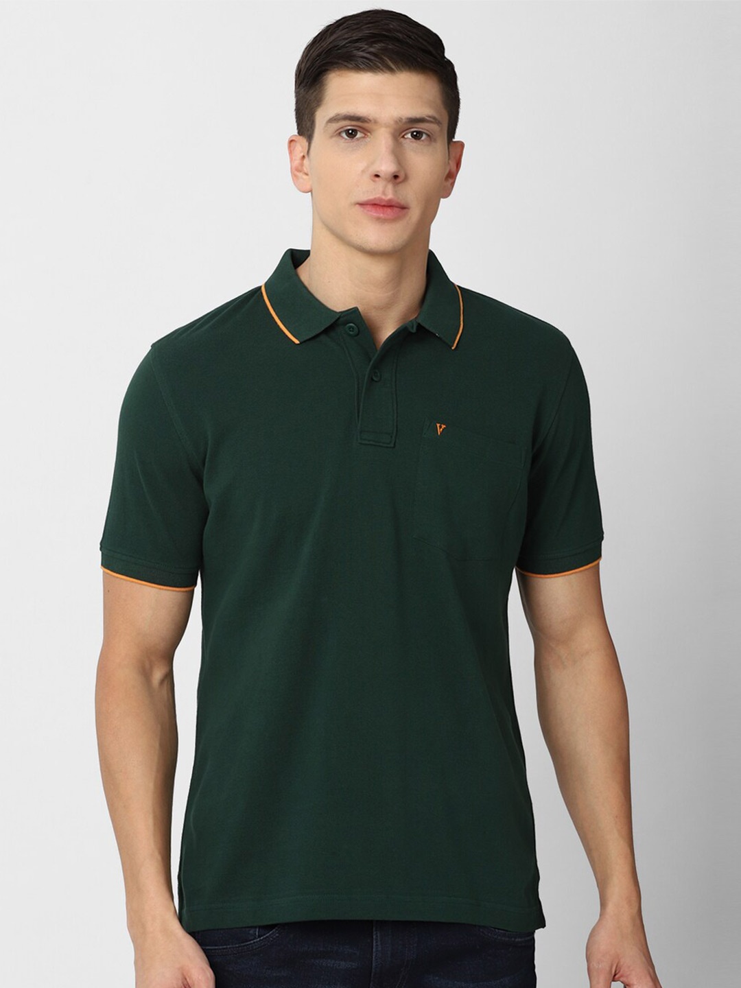 

Van Heusen Sport Men Green Polo Collar T-shirt