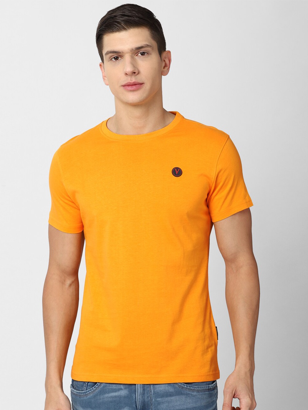 

Van Heusen Sport Men Orange Cotton T-shirt