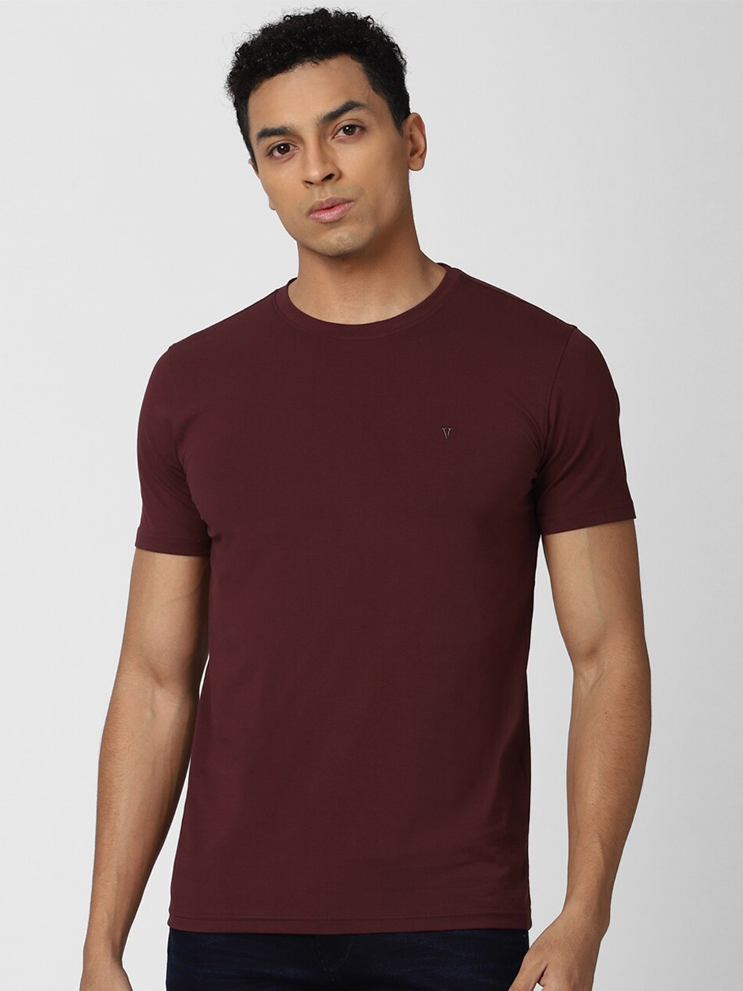 

Van Heusen Sport Men Maroon Pure Cotton T-shirt
