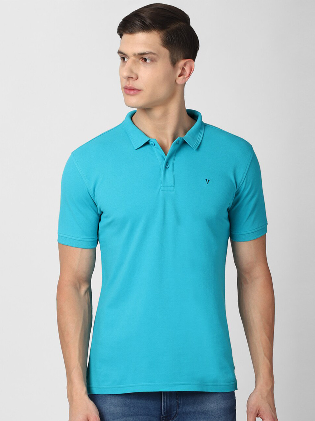 

Van Heusen Sport Men Blue Polo Collar Pure Cotton T-shirt