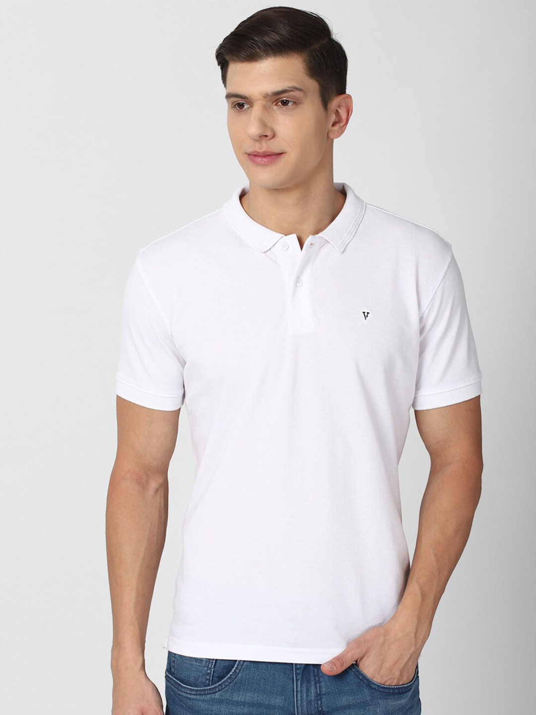 

Van Heusen Sport Men White Polo Collar Pure Cotton T-shirt