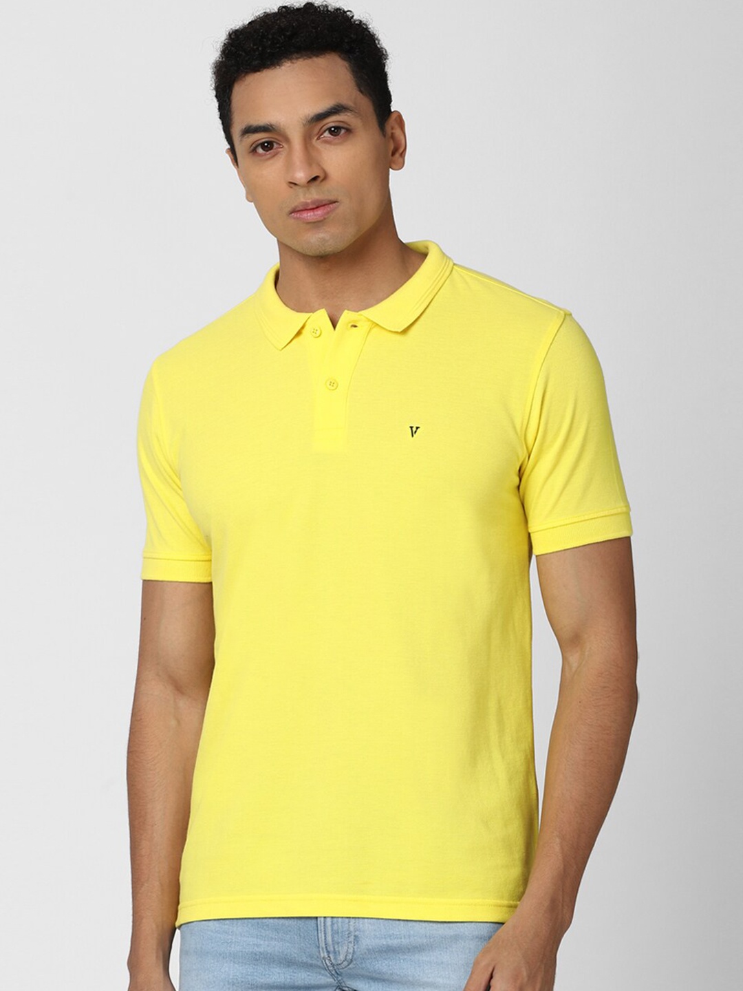 

Van Heusen Sport Men Yellow Polo Collar Pure Cotton T-shirt
