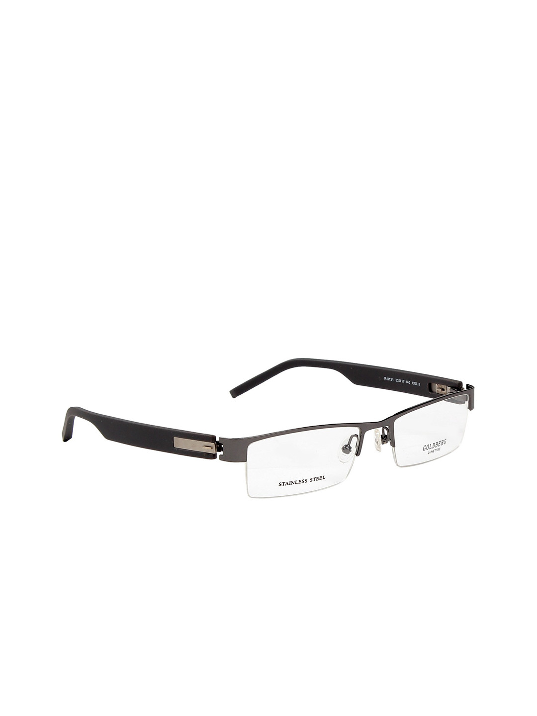 

Gold Berg Unisex Grey Half Rim Rectangle Frames