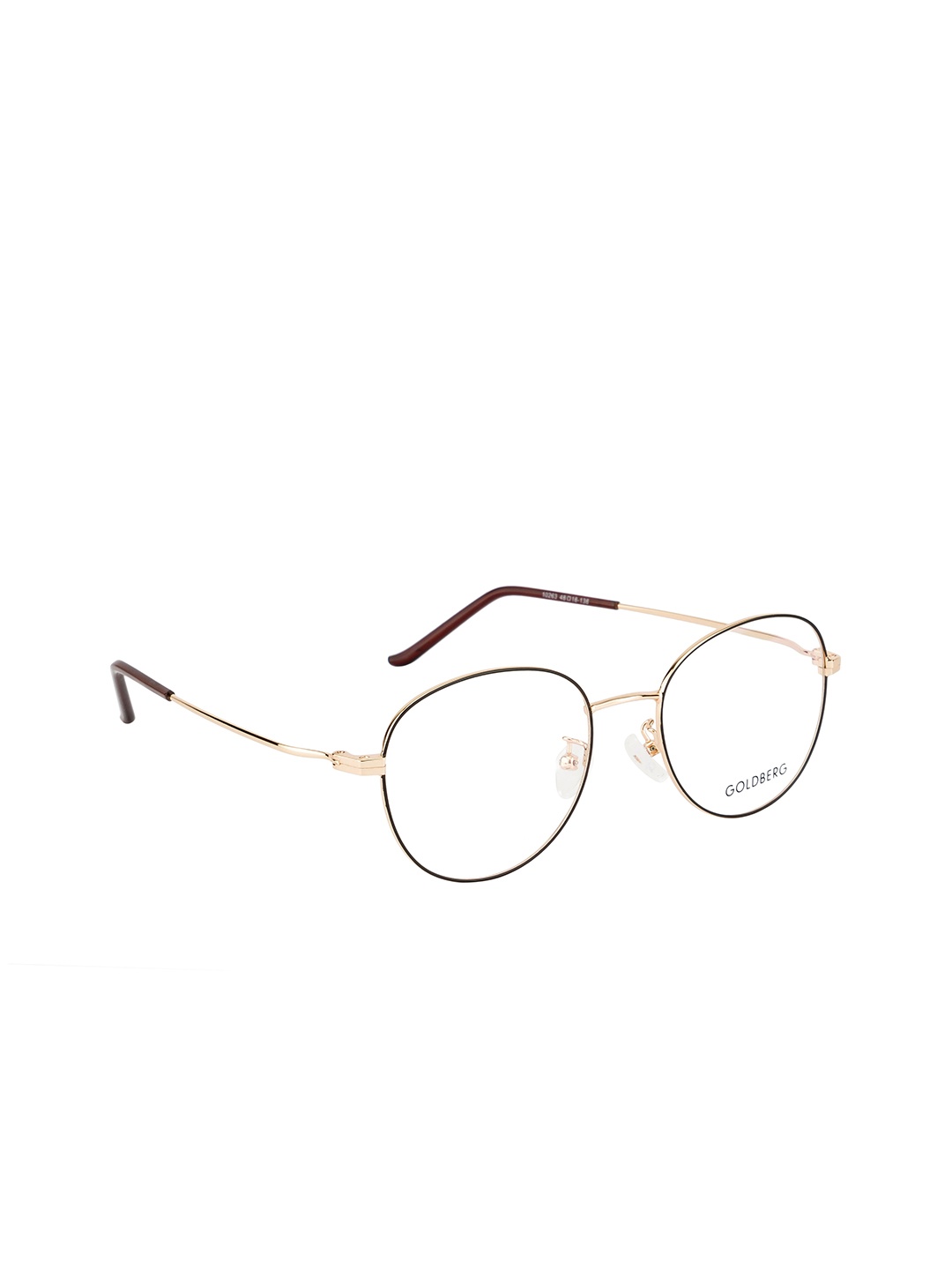 

Gold Berg Brown & Gold-Toned Full Rim Round Frames