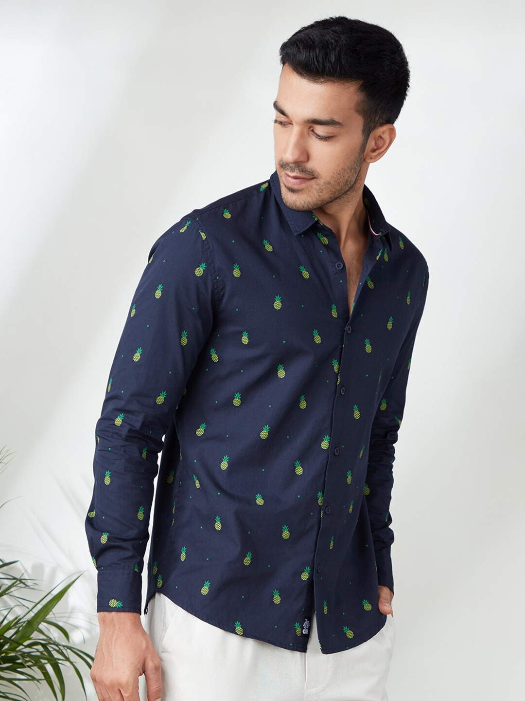

The Souled Store Men Blue Comfort Printed Casual Shirt