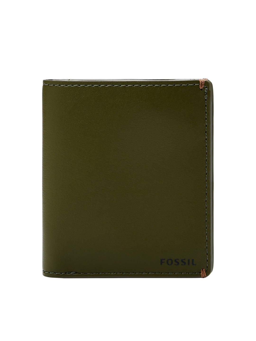 

Fossil Men Olive Green Solid Two Fold Wallet